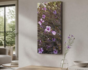 Pink Flower Macro Photography Print: Botanical Home Decor Canvas, Two Sizes and Shapes