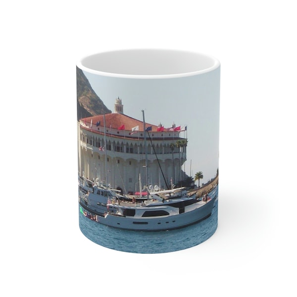 Taza de cerámica Catalina Island 11oz, destino de viaje, arte original de PhotoShatts, taza de bebidas frías y calientes, cocina, regalo de dormitorio para él o ella