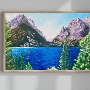 Wall Art Painting Mountain Lake Painting Landscape Art Print Entry Wall Decor Mountain Lake Painting Landscape Art Print Mountain Landscape