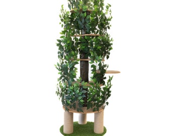 7-Foot Cat Tree Tower with Scratching Posts & Multi-Level Perches - Ultimate Kitty Playground for Climbing, Scratching, and Lounging