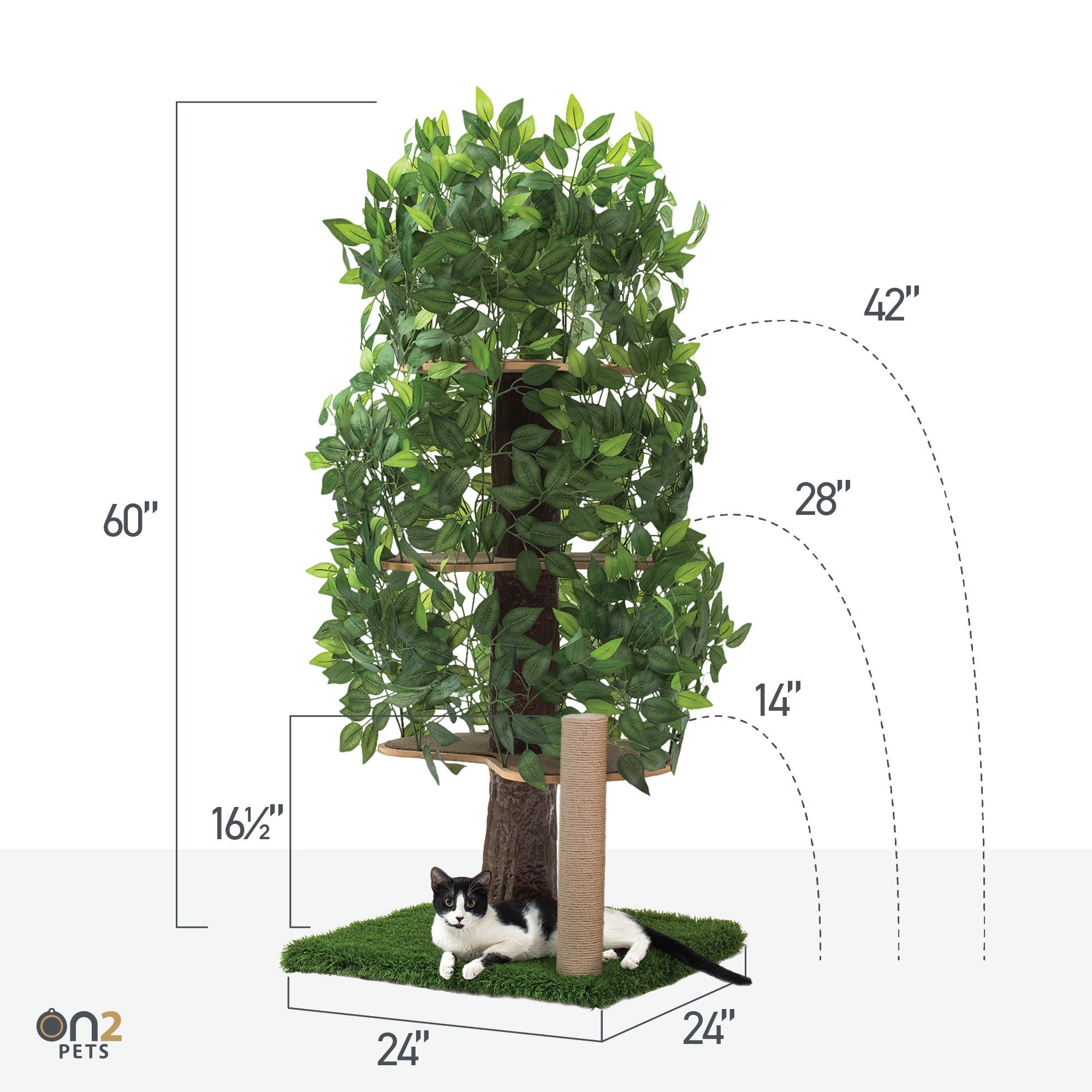 Cat tree with leaves and branches online