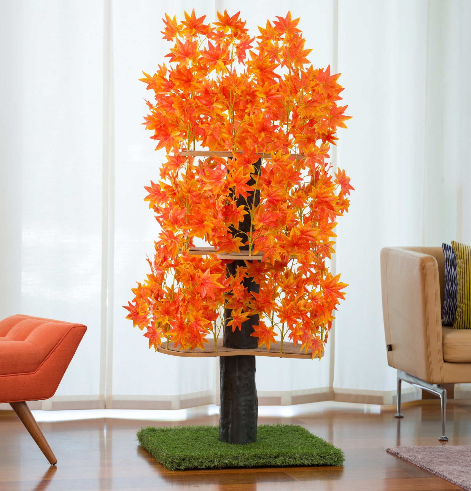 On2 Pets Cat Tree With Leaves Made in USA Cat House & Cat Etsy