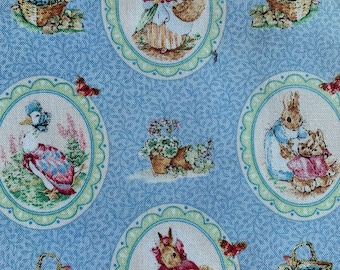 Set Pique-nique Beatrix Potter - Frederic Warne 2003 - Pierre Lapin - Sac, Bouteille, Boîte - Mélanine Bleu