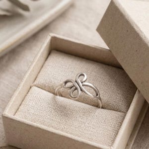 Sterling Silver Twisted Cross Ring - Faith Jewelry Gift