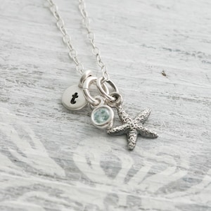 Sterling Silver Starfish Necklace, Small Tiny Starfish Necklace, Sea Star Charm Necklace, Ocean Lover Necklace, Beach Bridesmaids Gift