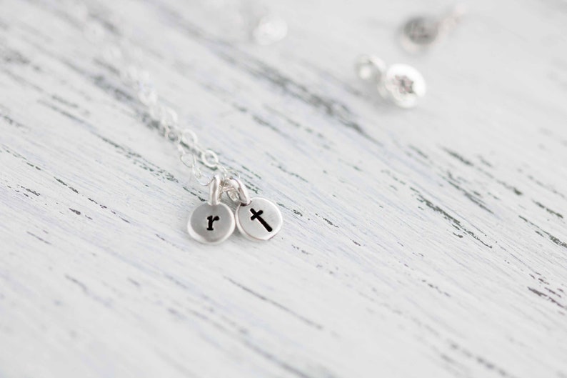 Sterling Silver Initial Charm Tiny Initial Charm Small - Etsy