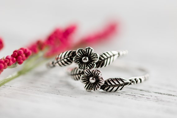 Sterling Silver Flower Ring, Sterling Silver Rings For Women, Daisy Ring, Silver Stacking Rings, Toe Ring