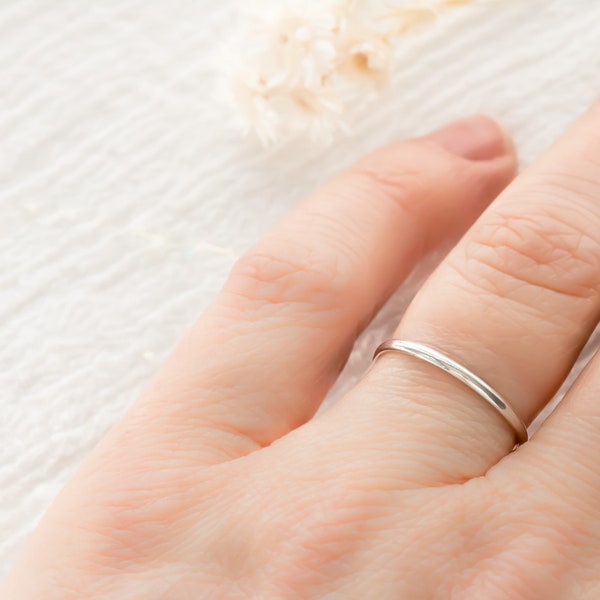 Simple Thin Sterling Silver Ring Band For Women ∙ Stacking Rings ∙ Dainty Silver Ring, Silver Boho Ring ∙ Rustic Silver Rings ∙ Silver Rings