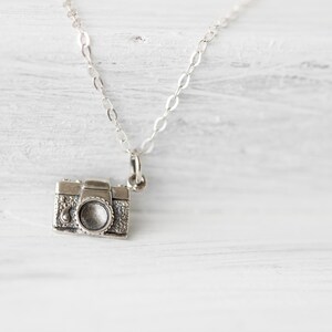 Sterling Silver Camera Charm Necklace: Photographer Traveler Jewelry - Etsy