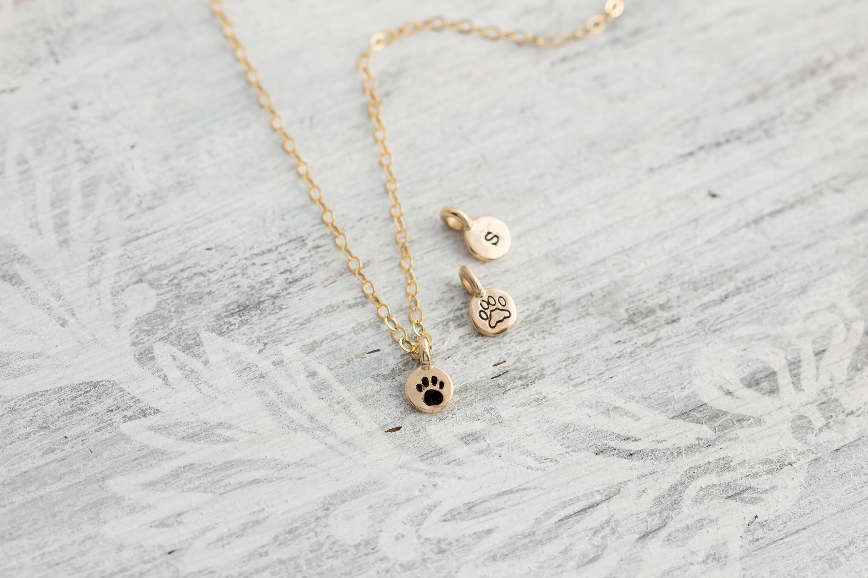 14K Yellow Gold Diamond Dog Paw Print Necklace – Maurice's Jewelers