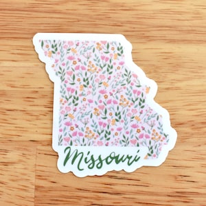 Blumen Missouri Aufkleber: Wasserflasche, Laptop Aufkleber, Wasserflasche