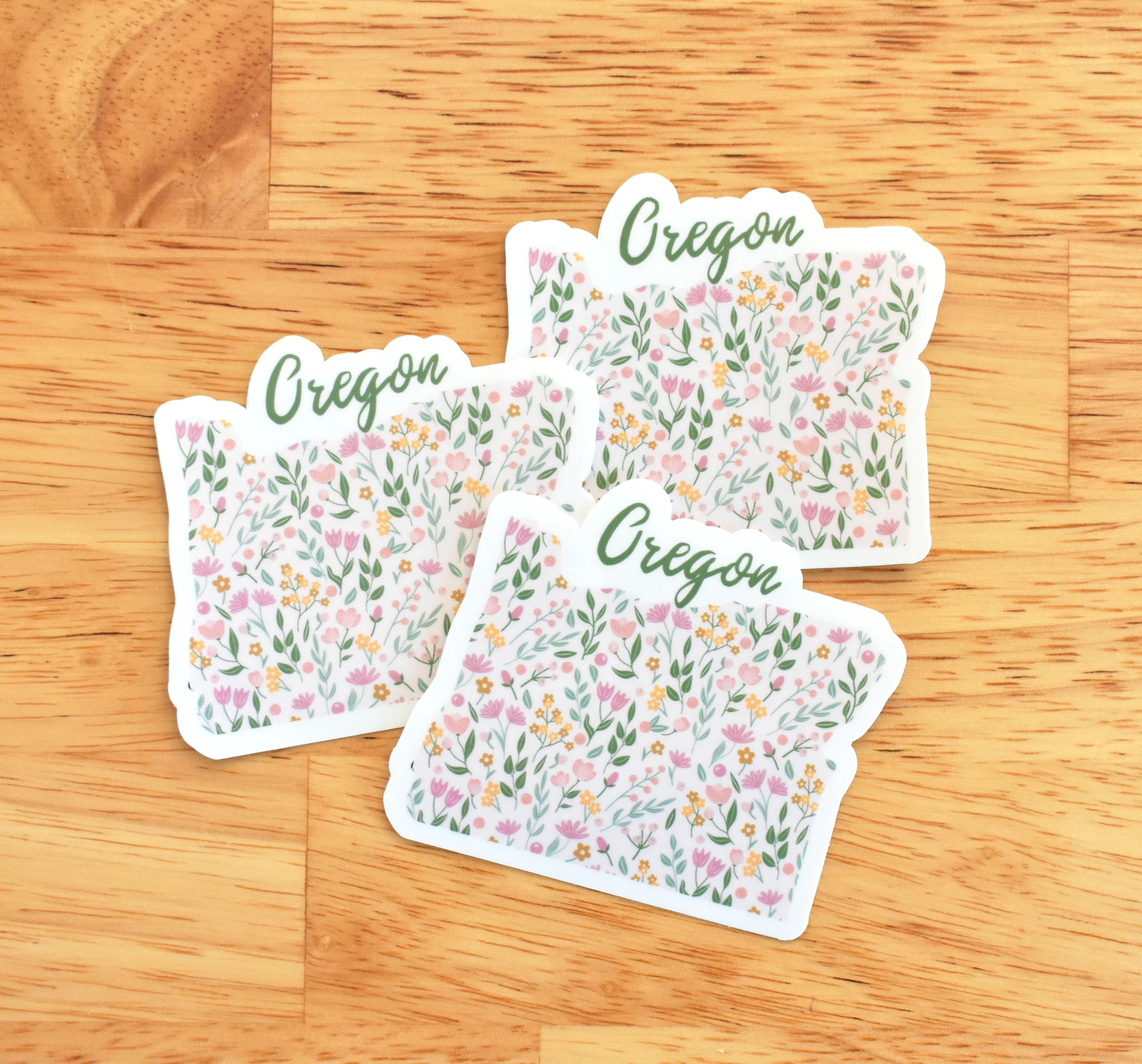 Sticker Bush Oregon Oregon Sticker, OR Sticker for Water Bottle, Laptops, Floral Oregon ...