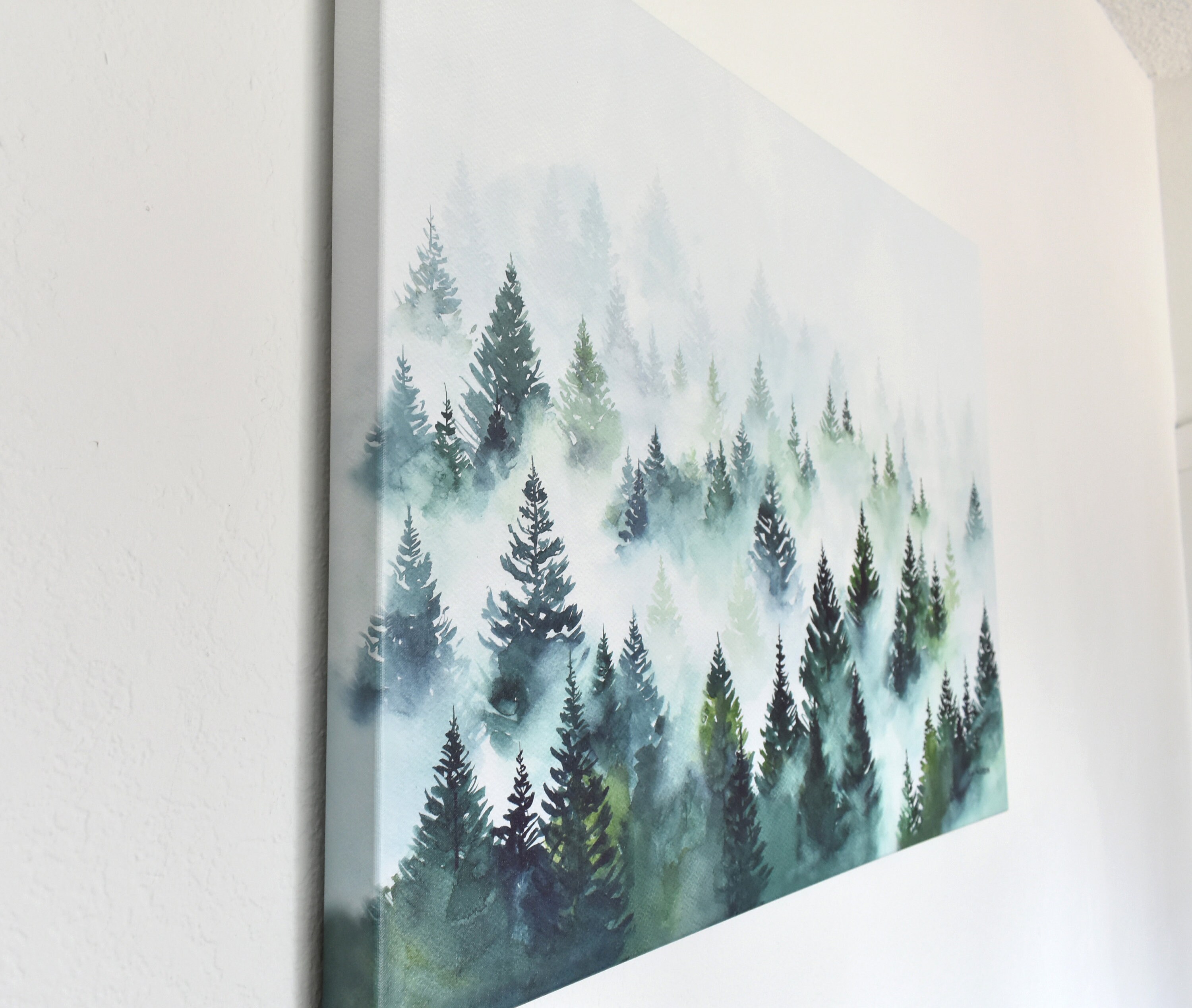 Foggy Forest Wall Art FOREST PRINT Forest Wall Art Forest Etsy