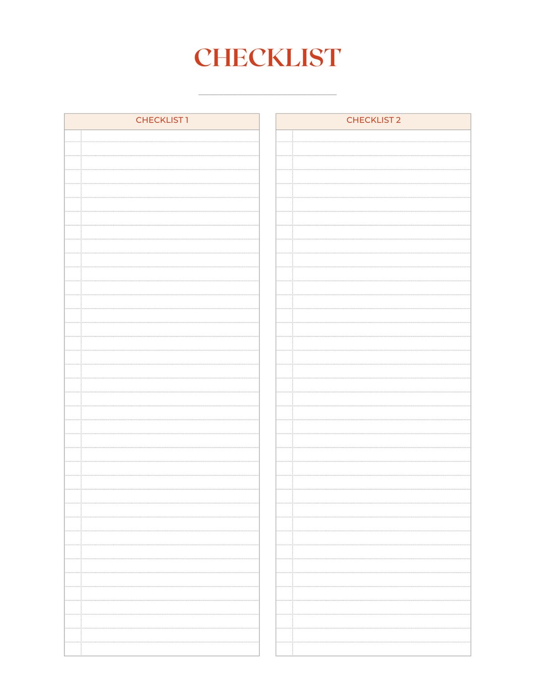 My Simpe Checklist Simple Minimalist Checklist - Etsy