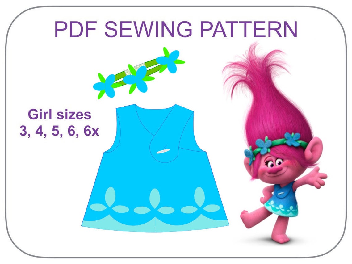 Poppy Troll Pattern VERY EASY PDF Sewing Pattern Poppy Etsy