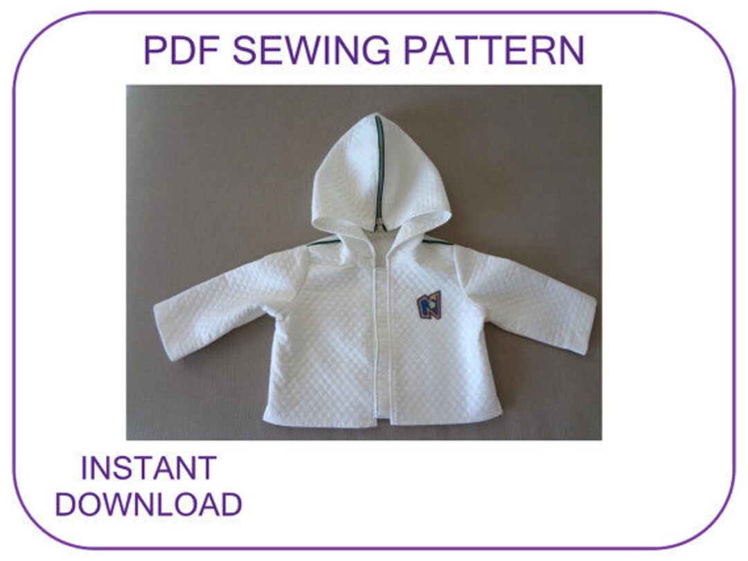 Baby Jacket Pattern PDF Sewing Pattern Baby Jacket Hoodie Etsy