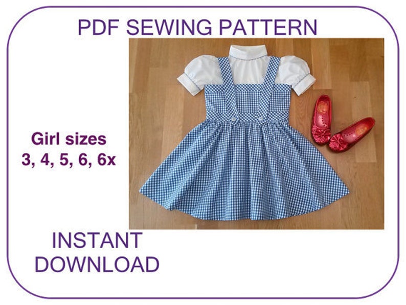 DOROTHY Pattern Tutorial Wizard of Oz Dorothy Dress Pattern Etsy