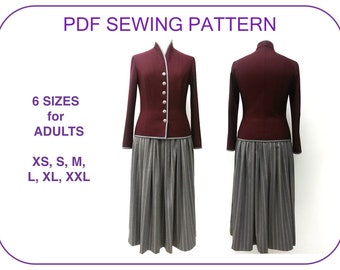PDF Sewing pattern German Tracht jacket and skirt. Oktoberfest costume Trachten blazer Austrian German folk costume Sound of Music Liesl