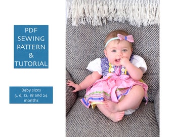 Dirndl pattern Baby Toddler 3-24 months Folk dress Baby dirndl dress Baby dress pattern Austrian dress Baby girls Oktoberfest outfit