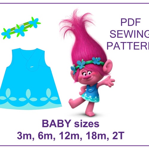 Trolls Poppy Dress Etsy