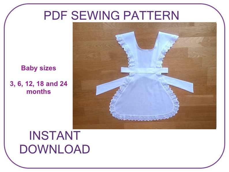 Baby Costume Apron PDF Sewing Pattern Alice Apron Pattern for - Etsy