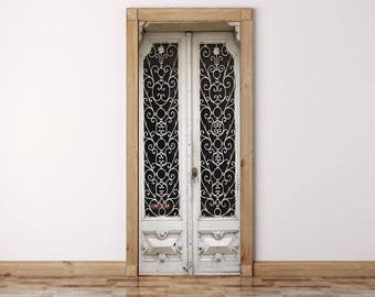 Rustic Door Decal, Peel And Stick, Vinyl Door Sticker, Self-adhesive Decor, Door Decal, Self Adhesive Door Decal, Self Adhesive Wallpaper