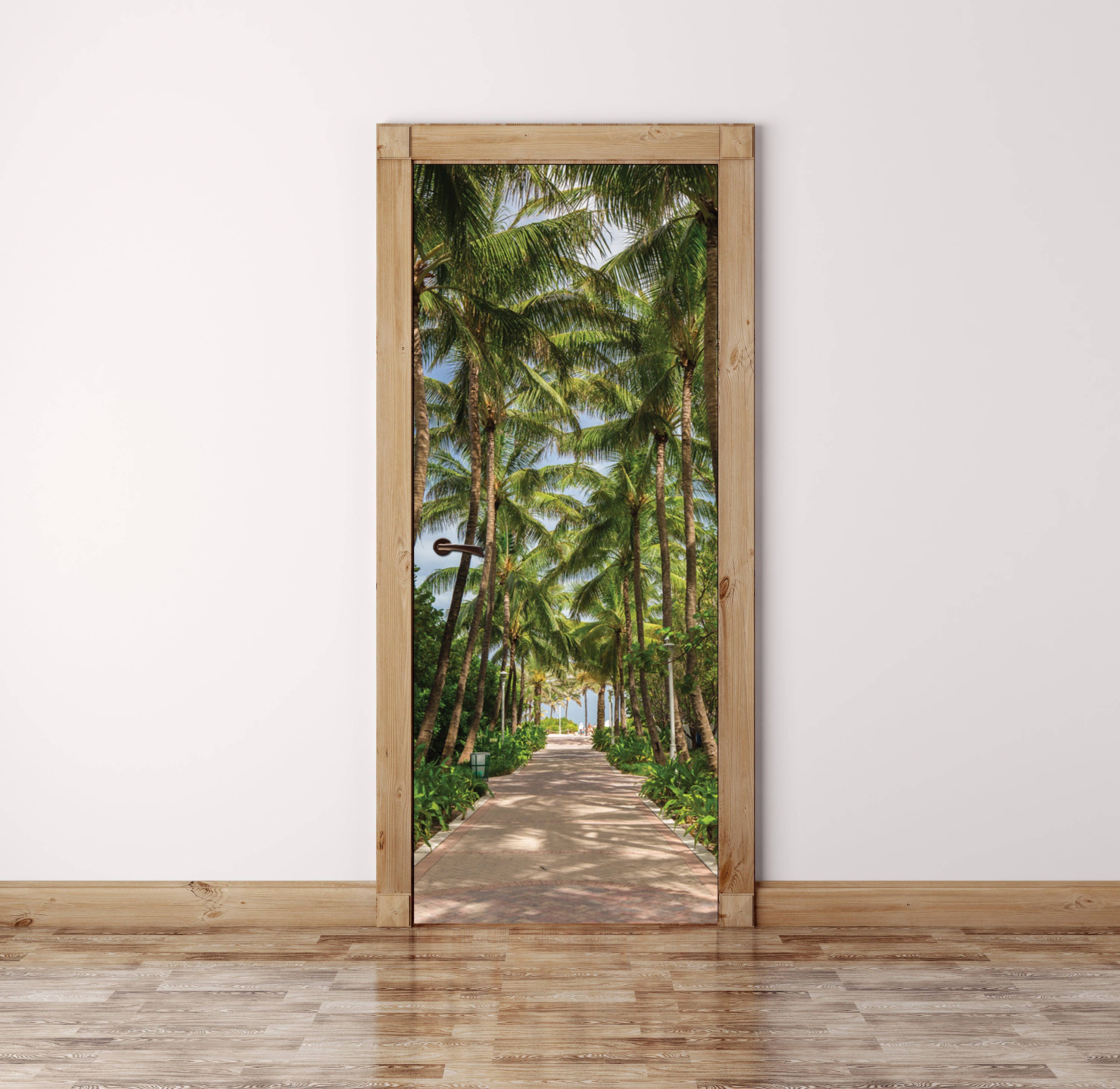 Tropical Door Mural Door Decal Self Adhesive Door Decal Etsy