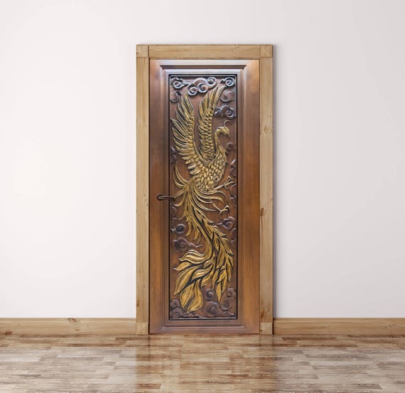 Wood Carving Door Decal Door Wrap Self Adhesive Decor Peel And Stick Door Sticker Self Adhesive Vinyl Vinyl Door Sticker