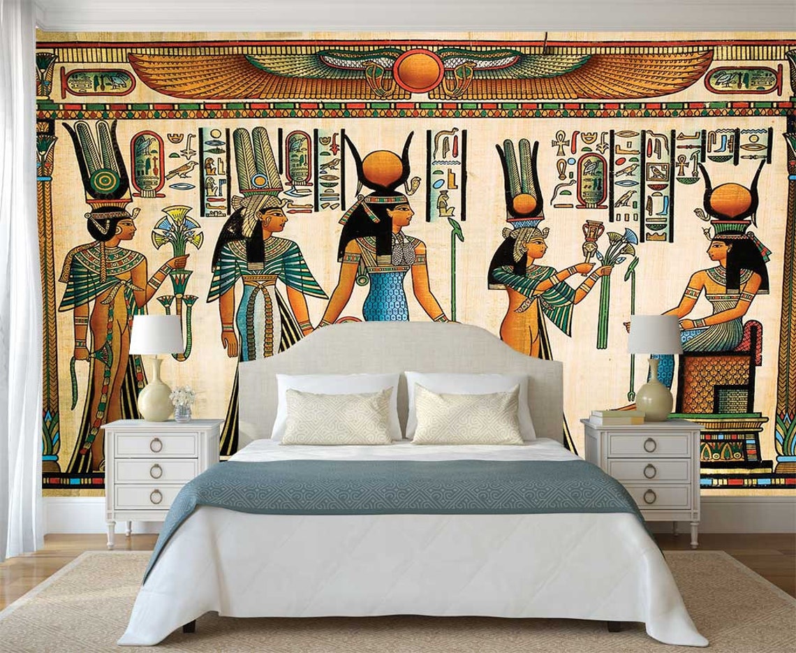 WALL MURAL EGYPT Wall Art Wallpaper Pharaoh Wall Mural Etsy