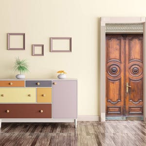 Wooden Door Decal, Door Wrap, Self-adhesive Decor, Peel And Stick, Door Sticker, Self Adhesive Vinyl, Vinyl Door Sticker