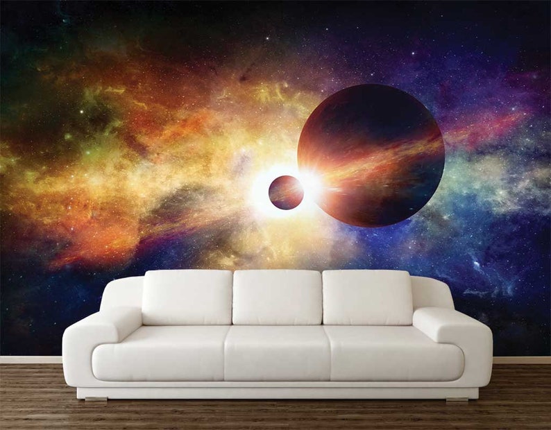 Galaxy Wallpaper Space Wall Mural Vinyl Peel and Stick Self - Etsy