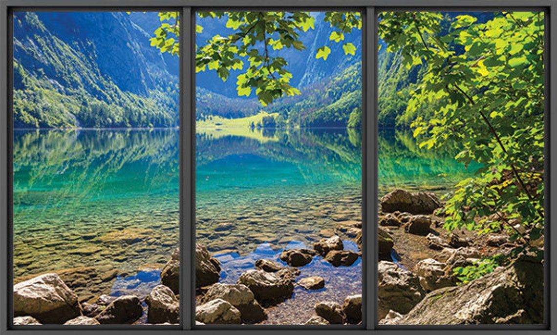 Black Window Frame Wall Sticker Wall Mural Wall Covering Etsy