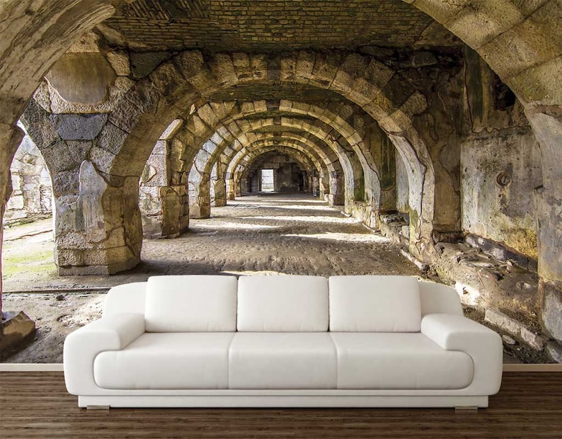 Abstract Wall Covering Vintage Decor Vinyl Peel and Stick Etsy