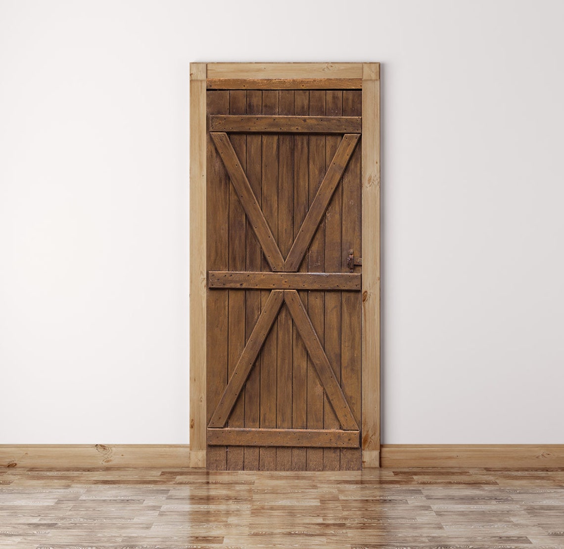 BARN DOOR STICKER Peel and Stick Barn Doors Door Decal Barn Etsy