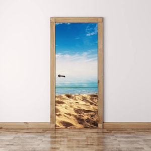 Beach Door Mural, Self Adhesive Door Decal, Self-adhesive Decor, Self Adhesive Wallpaper, Self Adhesive Vinyl, Peel And Stick Vinyl