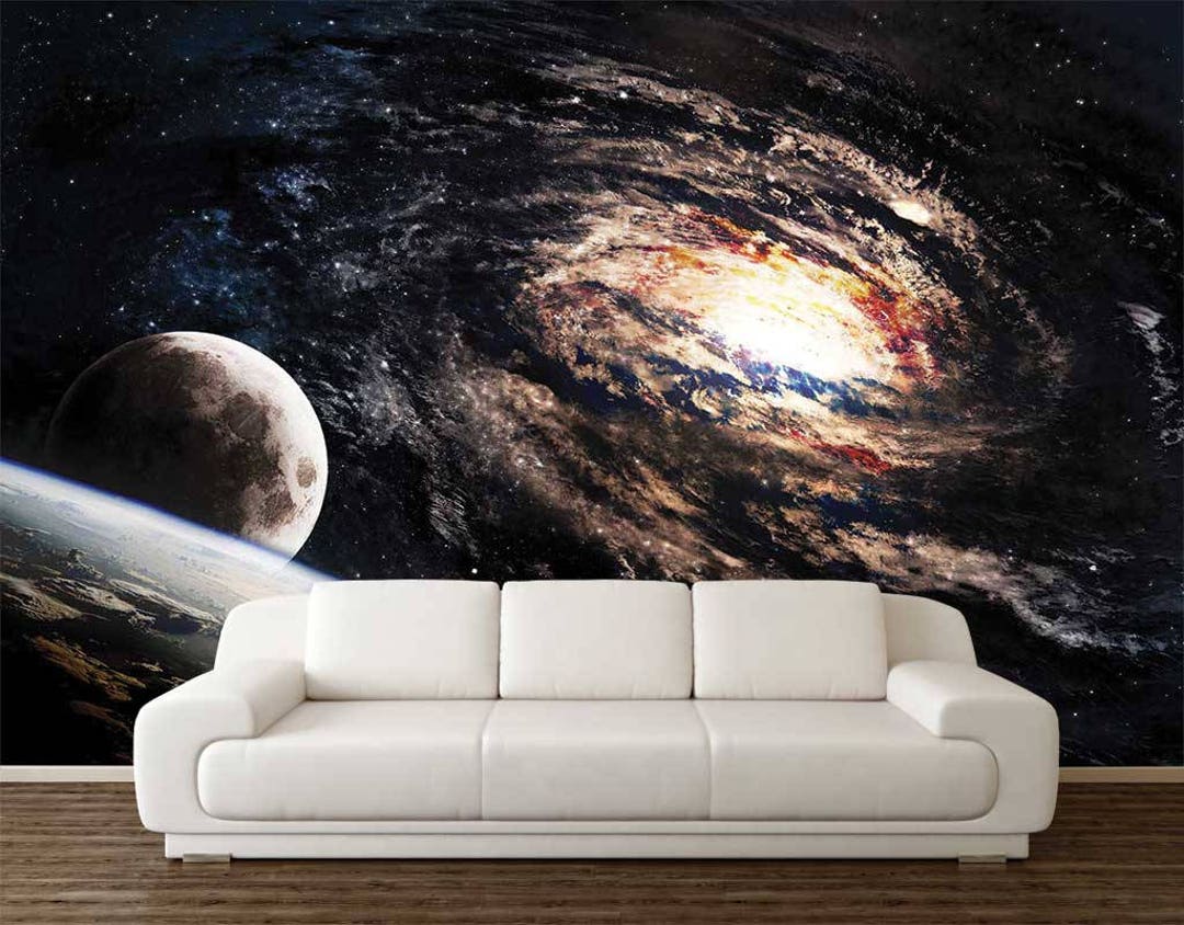 Wall Decal Galaxy Wall Mural Wallpaper Space Galaxy Etsy