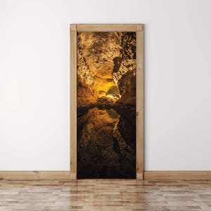Cave Door Sticker, Peel And Stick, Door Decal, Self Adhesive Door Decal, Peel And Stick Vinyl, Door Wrap, Sel Adhesive Wallpaper