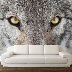 Wolf Wall Art, WOLF WALL DECAL, Wolf Wall Décor, Peel And Stick, Wolf Wallpaper Mural, Wolf Wall Sticker, Wolf Wall Art Print, Personalized