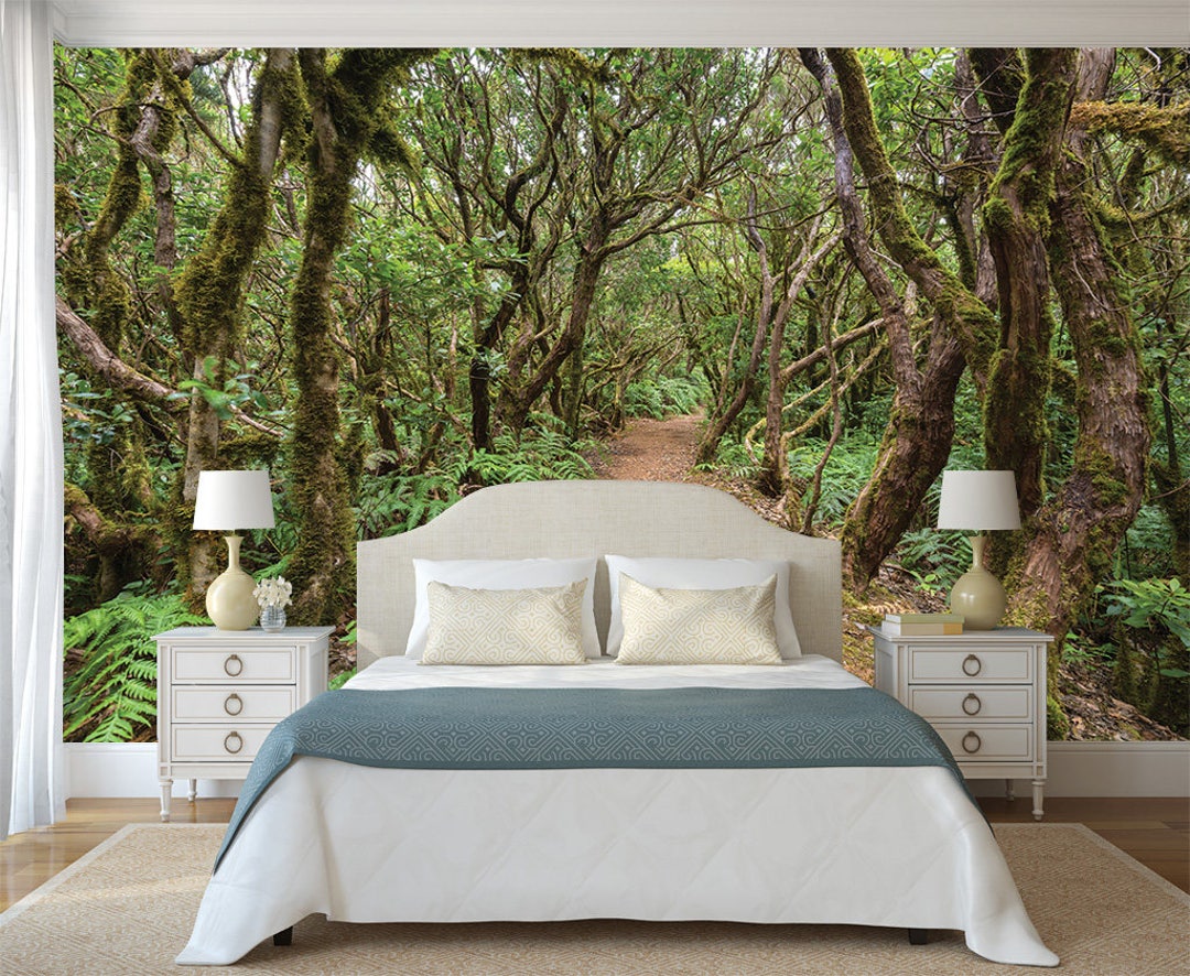 Woodland Wall Mural Forest Wall Mural Wall Mural Woods Tree - Etsy