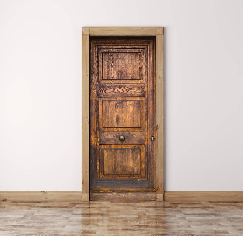 Vintage Door Decal Peel and Stick Vinyl Door Sticker Etsy