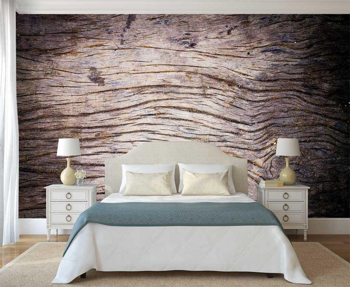 Wooden Wall Mural Wallpaper Wood Wooden Wall Decal Peel and Etsy