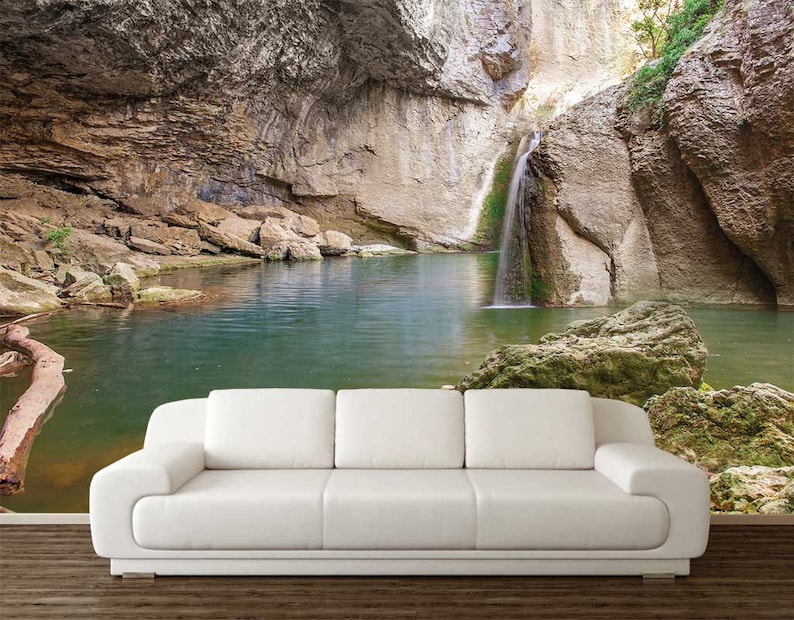 Wallpaper Nature Cave Wall Mural Peel and Stick Wall Mural Etsy