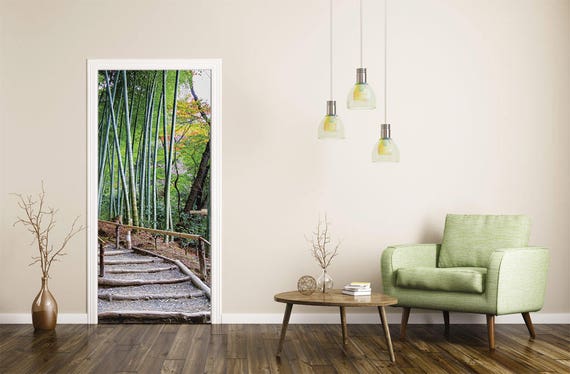 Bamboo Door Sticker Self Adhesive Vinyl Peel And Stick Self Etsy