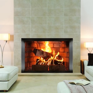Fireplace Wall Sticker, Wall Mural, Wall Covering, Wall Decal, Wall Art, Peel and Stick, Self Adhesive, Fire 2