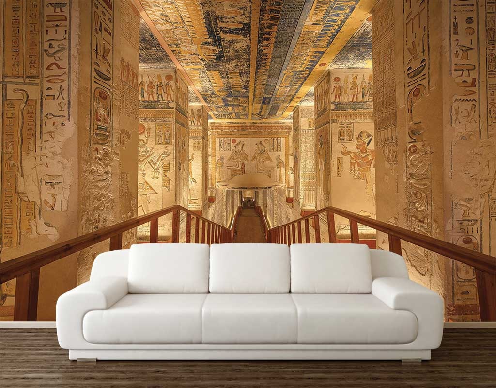 Papier Peint Intissé EGYPTE PEINTURE 225 Cm X 250 Cm