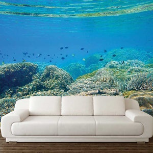 Nautische Geschenke, Nautisches Dekor, KORALLENRIFF KUNST, Schälen und Aufkleben, 3D Wallpaper, Neues Haus Geschenk, Kinderzimmer Dekor, Ozean Kunst, Ozean Geschenke