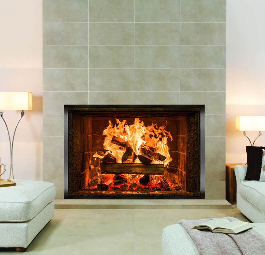 Fireplace Wall Sticker, Wall Mural, Wall Covering, Wall Decal, Wall Art