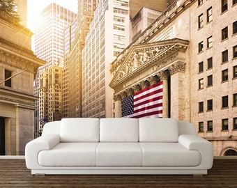 アメリカ国旗が揺れるソフトな外観のアメリカ国旗ポスタープリント紙