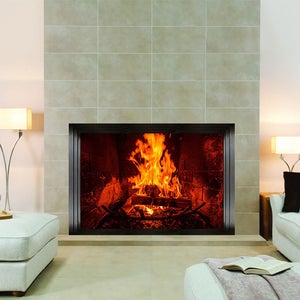 Fireplace Wall Sticker, Fireplace Wall Covering, PEEL AND STICK, Fireplace Sticker, Fireplace Décor, Fire Wall Art, Customized, Fire 3