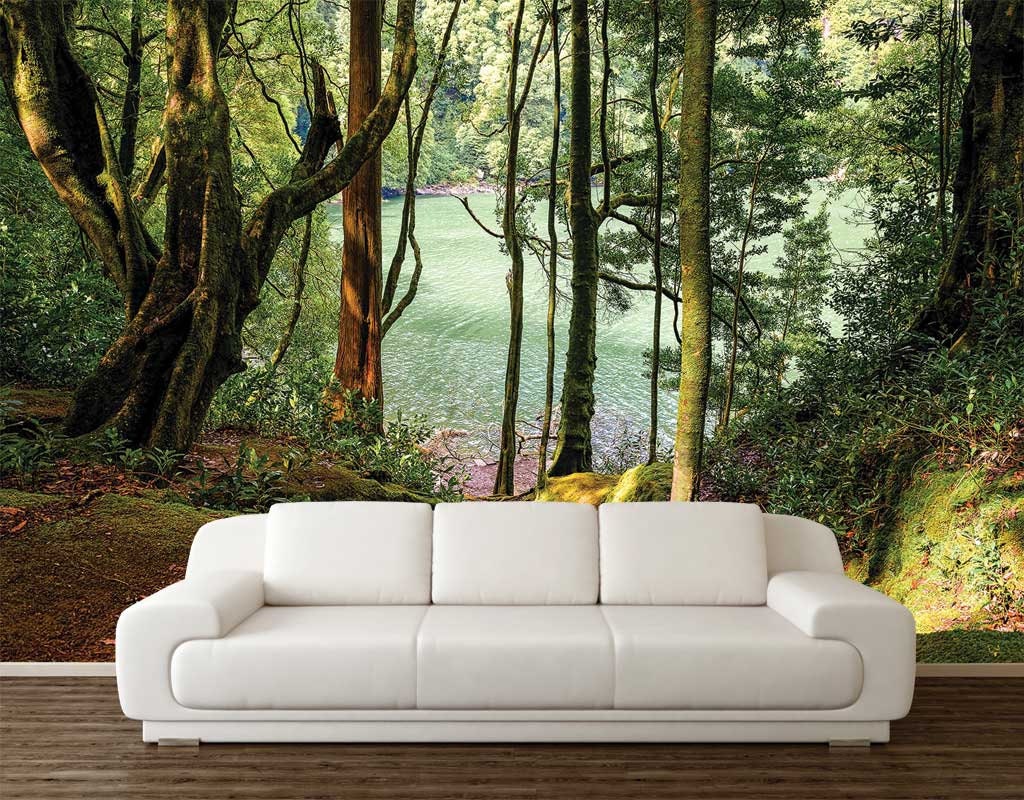 Forest Wallpaper Mural: Peel and Stick Tree Wall Decal - Etsy